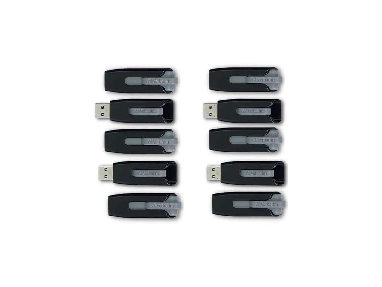 Verbatim - 32GB Store 'n' Go V3 USB 3.2 Gen1 Flash Drive 10pk 70894 - Gray