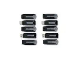 Verbatim - 32GB Store 'n' Go V3 USB 3.2 Gen1 Flash Drive 10pk 70894 - Gray
