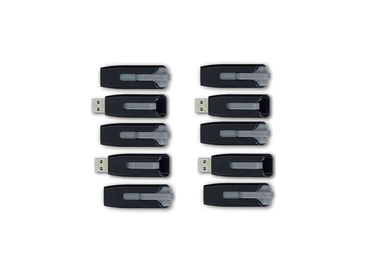 Verbatim - 32GB Store 'n' Go V3 USB 3.2 Gen1 Flash Drive 10pk 70894 - Gray