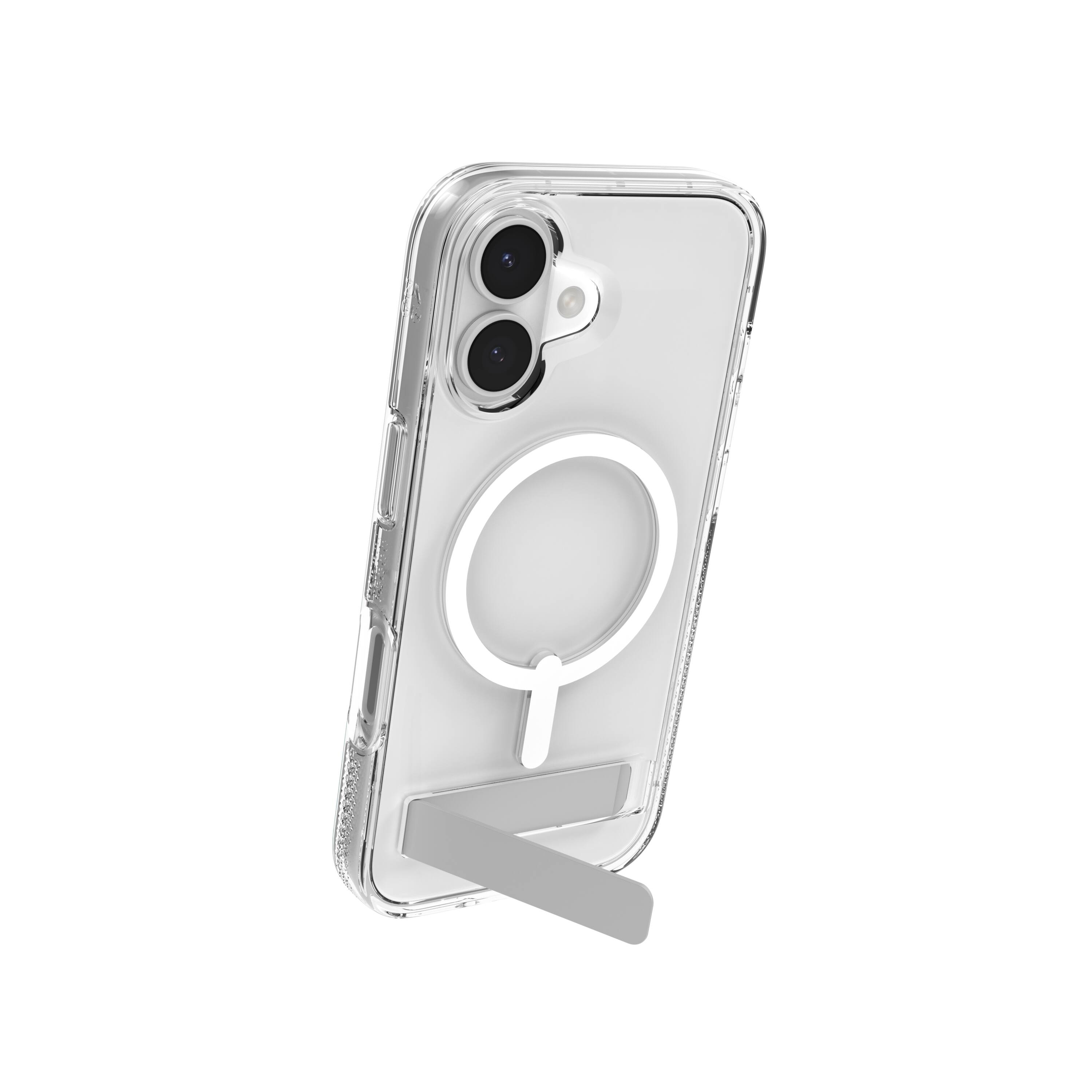 Alt View 20. ZAGG - Crystal Palace Snap MagSafe Compatible Case w/ Kickstand for Apple iPhone 17 - Clear.