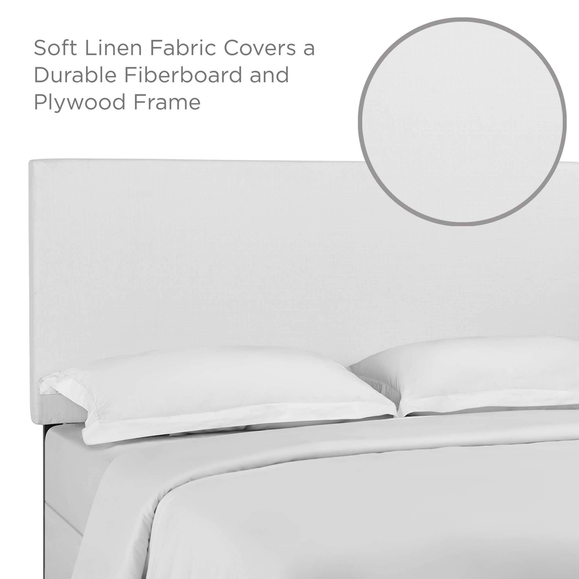 Soft Linen Fabric Covers a Durable Fiberboard and Plywood Frame