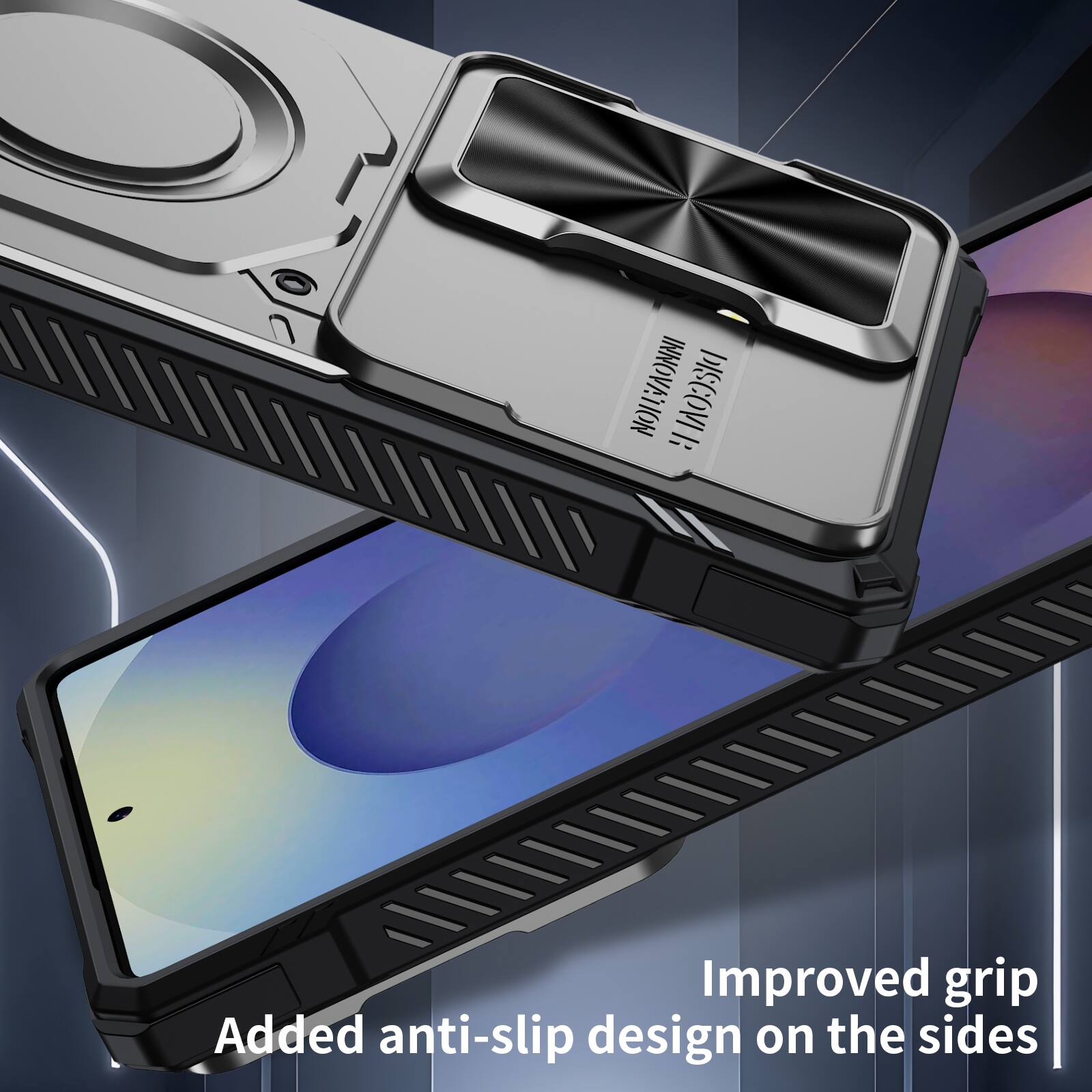 INNOVATION R DISCOVERY

Improved grip
Added anti-slip design on the sides