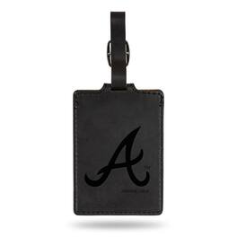 Jardine - Atlanta Braves Ultra Suede Luggage Tag - Black