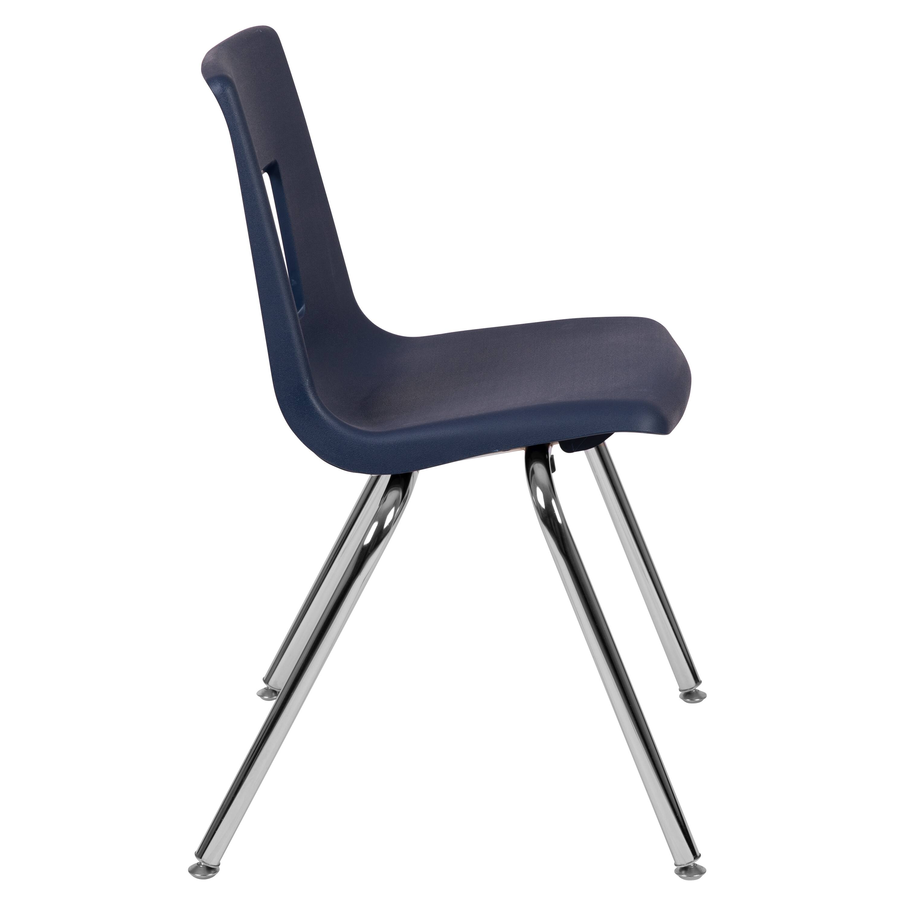 Alt View 5. Emma + Oliver - Student Stack School Chair - 18-inch - Navy.
