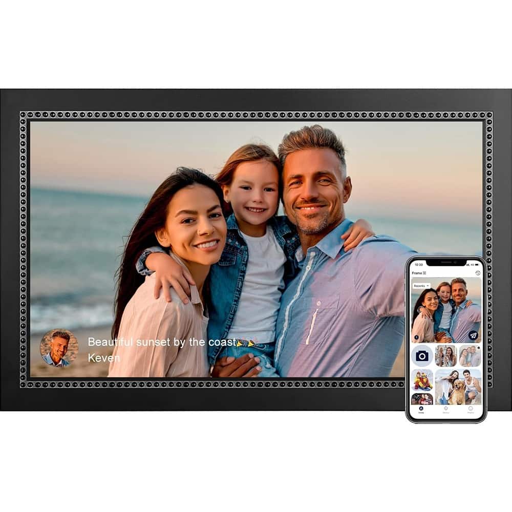 MOSZAR LLC - 15.6" Digital Photo Frame, 64GB, 1920x1080 IPS Full HD Touchscreen, WiFi, Share via AiMOR App