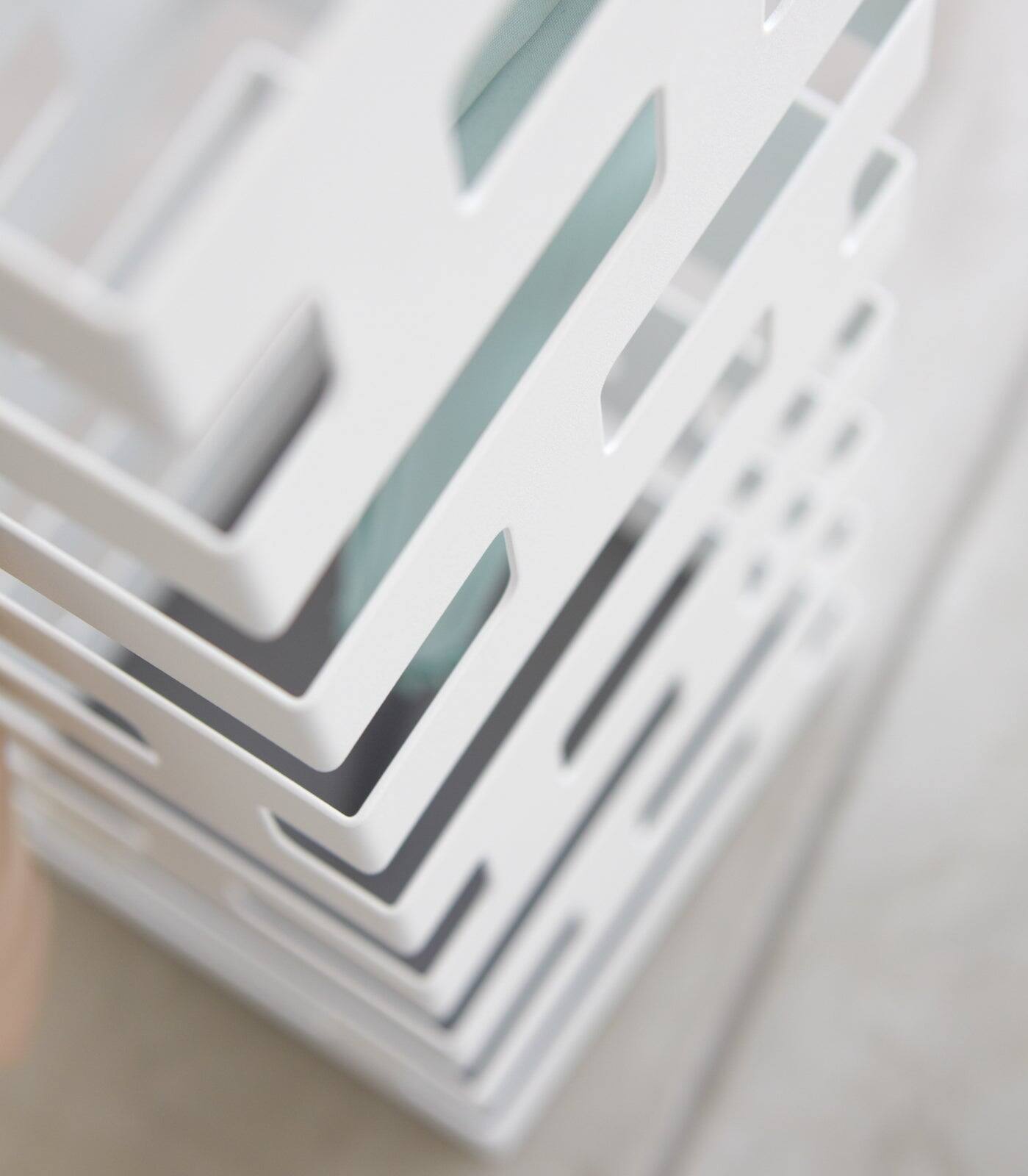Alt View 2. Yamazaki Home - Umbrella Stand - Square - Steel - White.