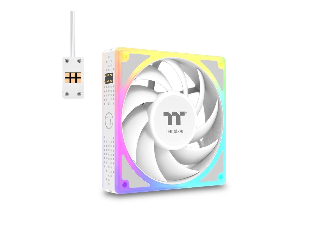 Alt View 1. Thermaltake - Thermaltake Toughfan EX 140 ARGB Sync 3-Pack; PWM; MagForce 2.0; White; CL-F213-PL14SW-A - White.