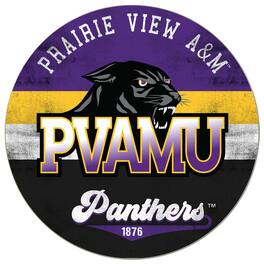 Jardine - Prairie View A&M Panthers 20'' x 20'' Retro Logo Circle Sign - Purple