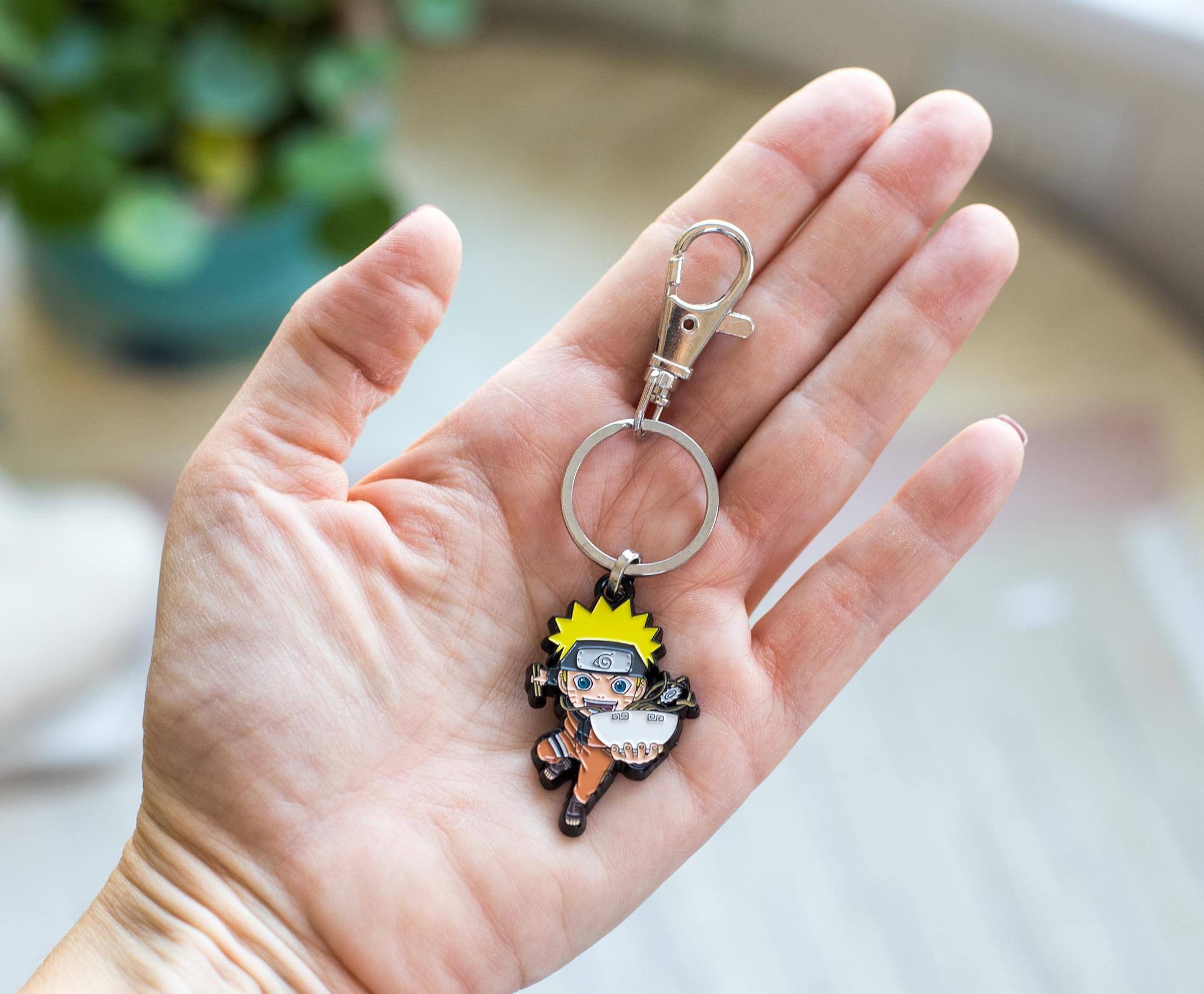 Alt View 4. SalesOne LLC - Naruto Uzumaki With Ramen Bowl Enamel Pendant Keychain | Toynk Exclusive - Orange.
