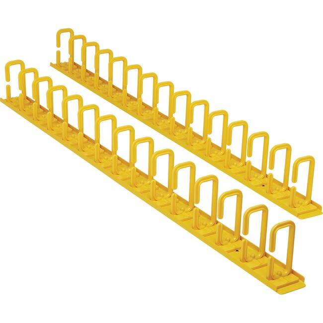 Front. Tripp Lite - EATON TRIPP LITE SERIES VERTICAL CABLE MANAGER - FLEXIBLE RINGS, YELLOW, 6 FT. ( - Yellow.