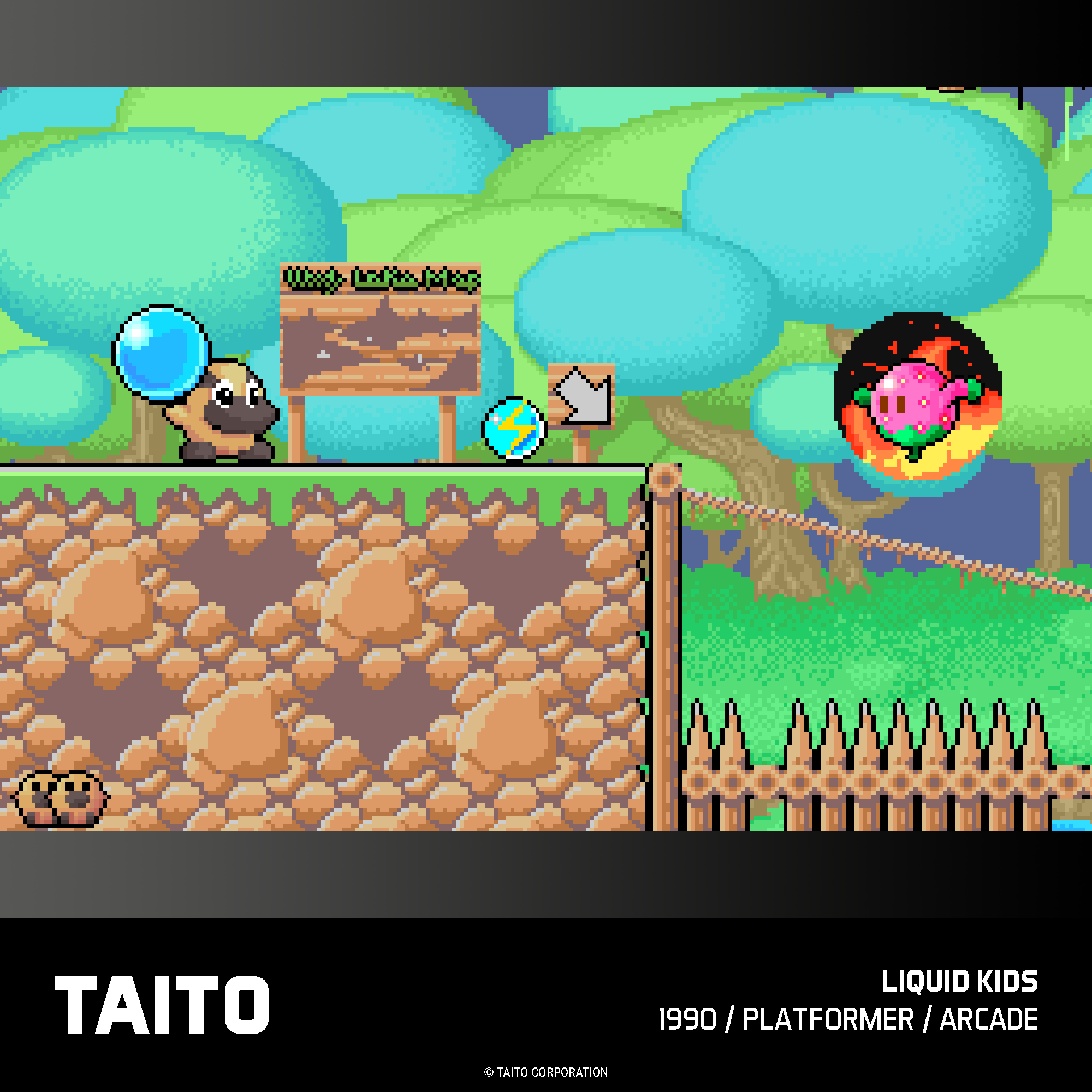 TAITO  
LIQUID KIDS  
1990 / PLATFORMER / ARCADE  
© TAITO CORPORATION