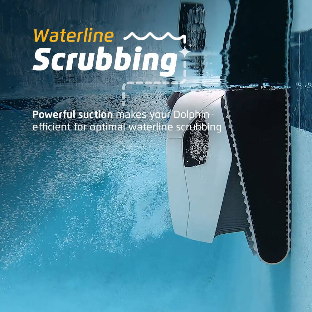 Waterline Scrubbing: Powerful suction makes your Dolphin efficient for optimal waterline scrubbing.