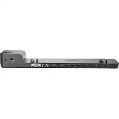 Front. HP - HP UltraSlim USB and DisplayPort Docking Station.
