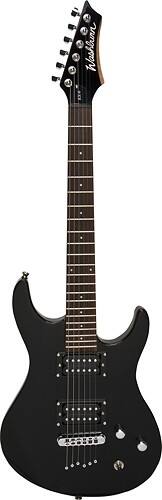 Front Standard. Washburn - RX Series 6-String 3/4-Size Electric Guitar - Black.