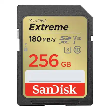 SanDisk Extreme 180 MB/s* V30 XC I U3 U1 256 GB