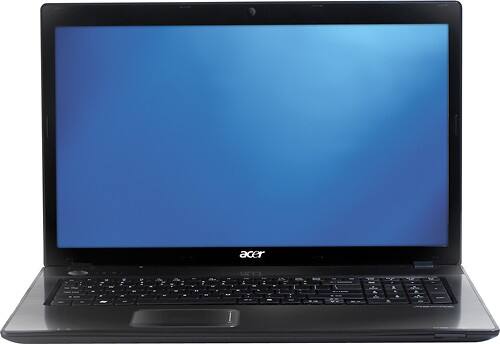 Front Standard. Acer - Refurbished Aspire Laptop / Intel® Pentium® Processor / 17.3" Display / 4GB Memory - Black.