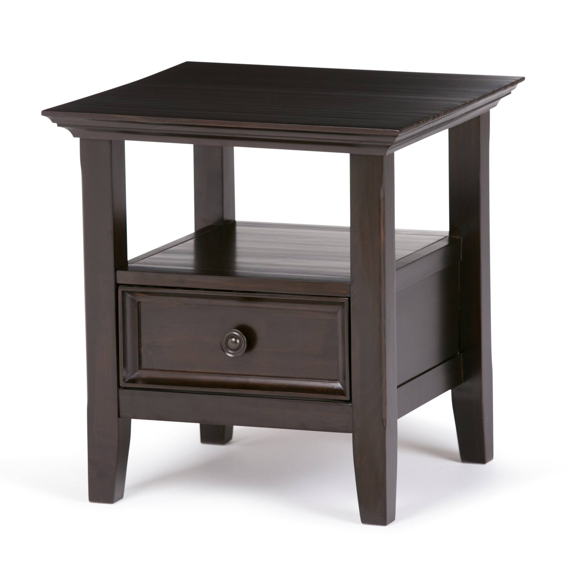 Angle. Simpli Home - Amherst End Table - Hickory Brown.