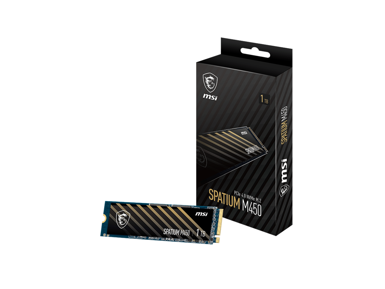 MSI - SPATIUM Series M.2 2280 1TB PCI-Express 4.0 x4 Internal Solid State Drive (SSD) SM450N1TBV1