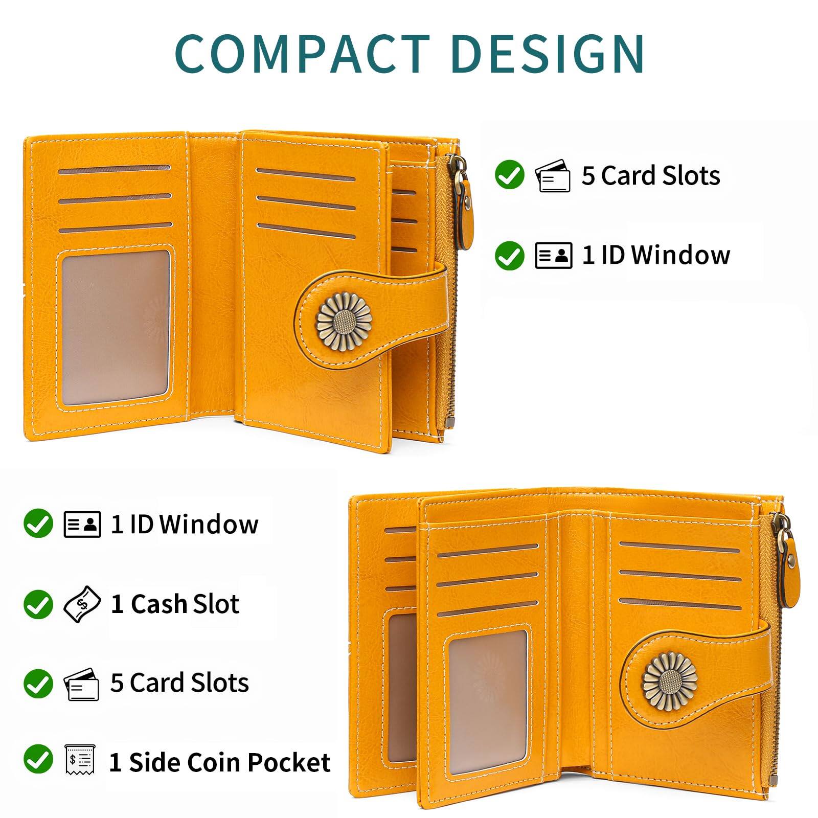 COMPACT DESIGN

- 5 Card Slots
- 1 ID Window
- 1 Cash Slot
- 1 Side Coin Pocket