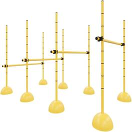 Power Systems - Adjustable Plyo Hurdles Set of 4 – Training Hurdles for Agility & Speed - Yellow/Black