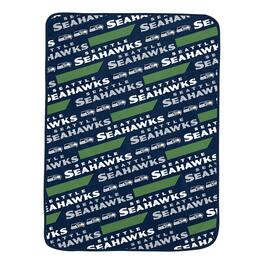 Pegasus - Seattle Seahawks 60" x 72" Slanted Half-Stripe Wordmark Ultra Soft Blanket - Multicolor