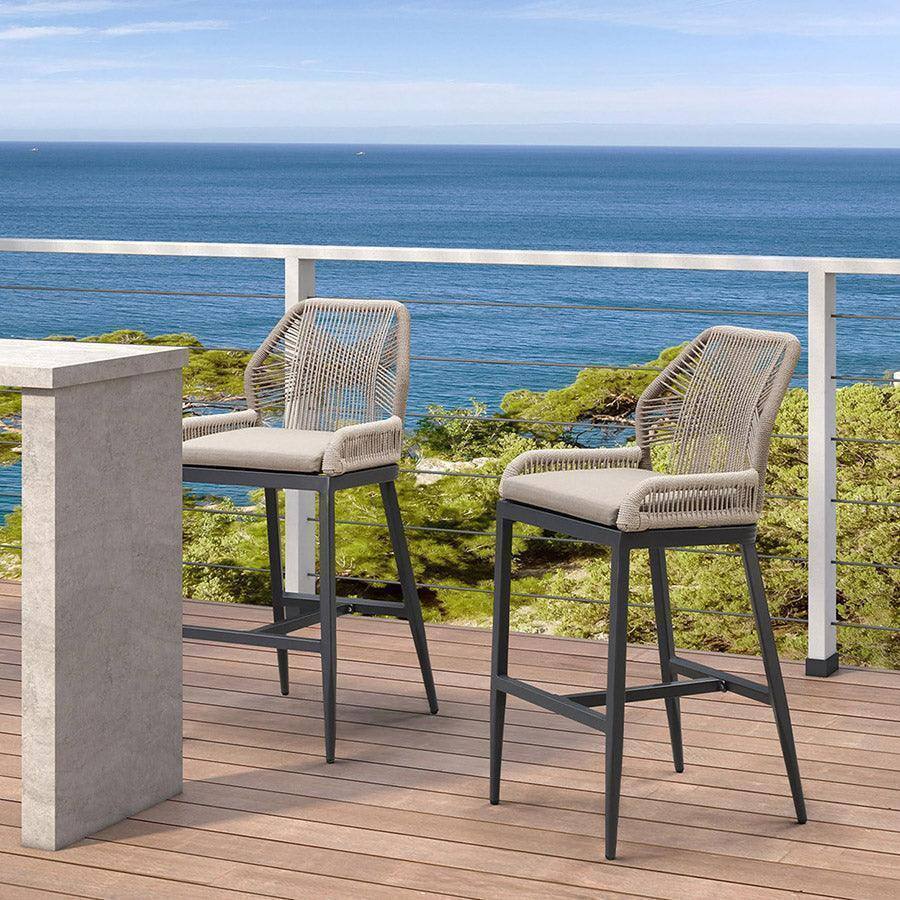 Dark Grey & Taupe-Bar Height