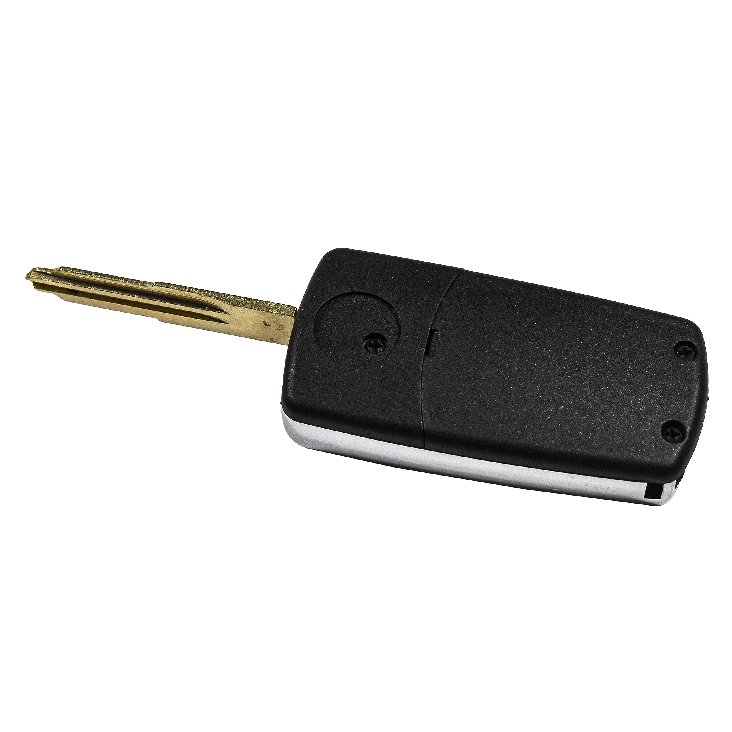 Alt View 1. HQRP - Folding Flip Key Fob Shell Case, 2-Button, Uncut Blade - for Mitsubishi Lancer 2002-2010 - Black.
