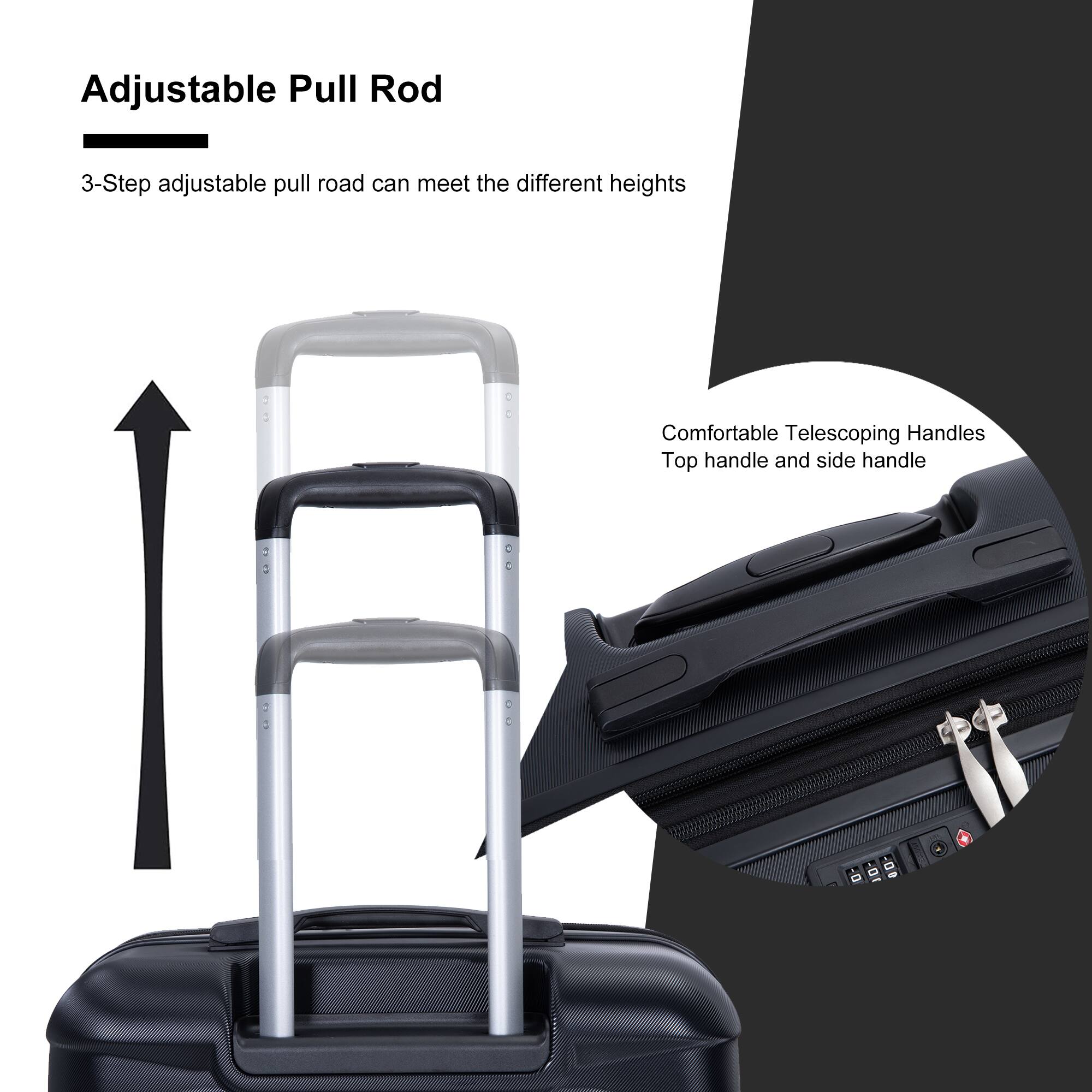 Adjustable Pull Rod

3-Step adjustable pull rod can meet the different heights

Comfortable Telescoping Handles
Top handle and side handle