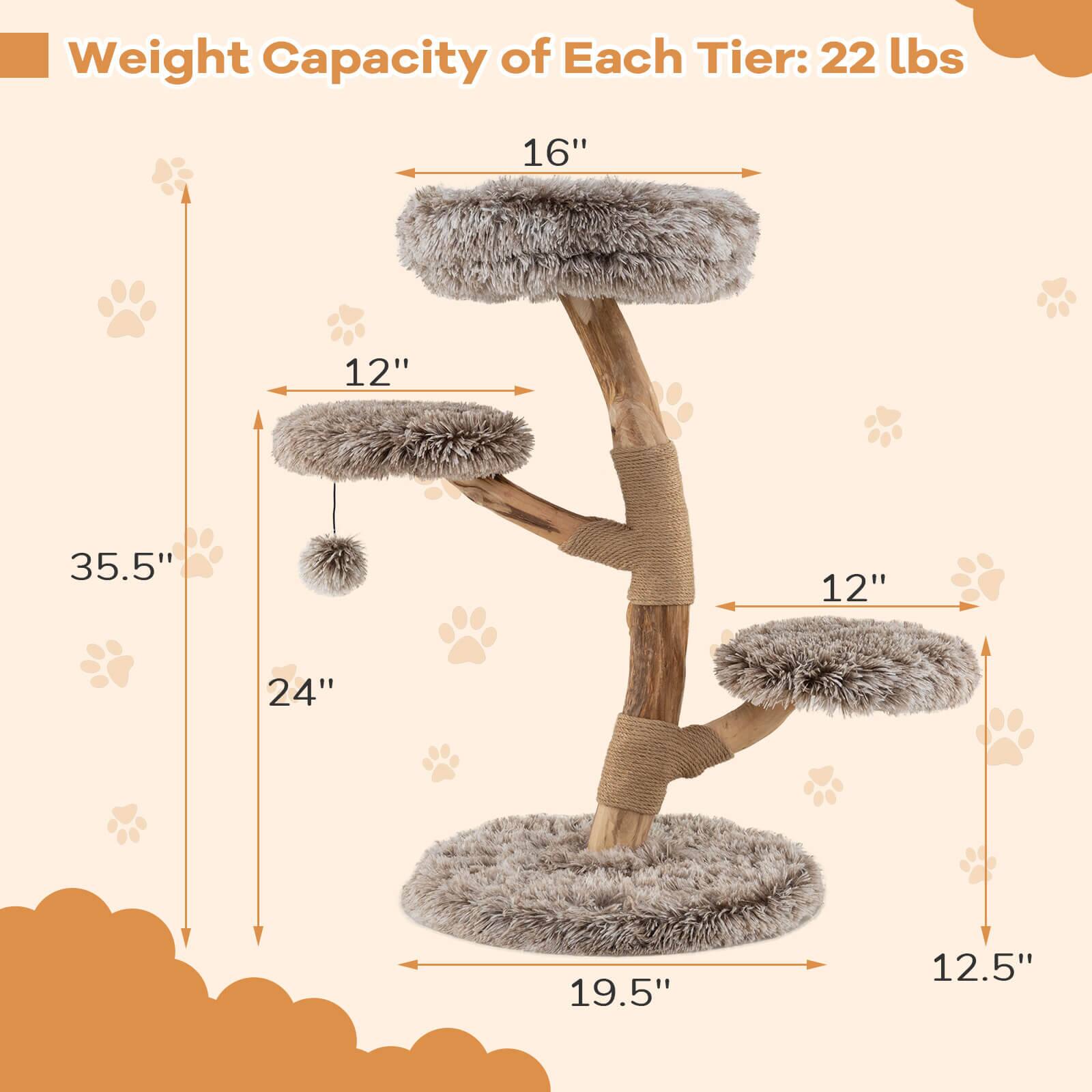 Weight Capacity of Each Tier: 22 lbs

- 16"
- 12"
- 35.5"
- 12"
- 24"
- 19.5"
- 12.5"