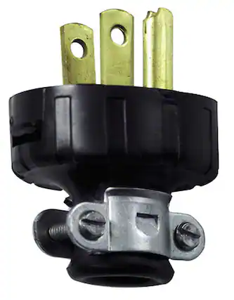 Front. Leviton - Leviton Residential Vinyl Straight Blade Plug 5-15P 18-14 AWG 2 Pole 3 Wire - Black.