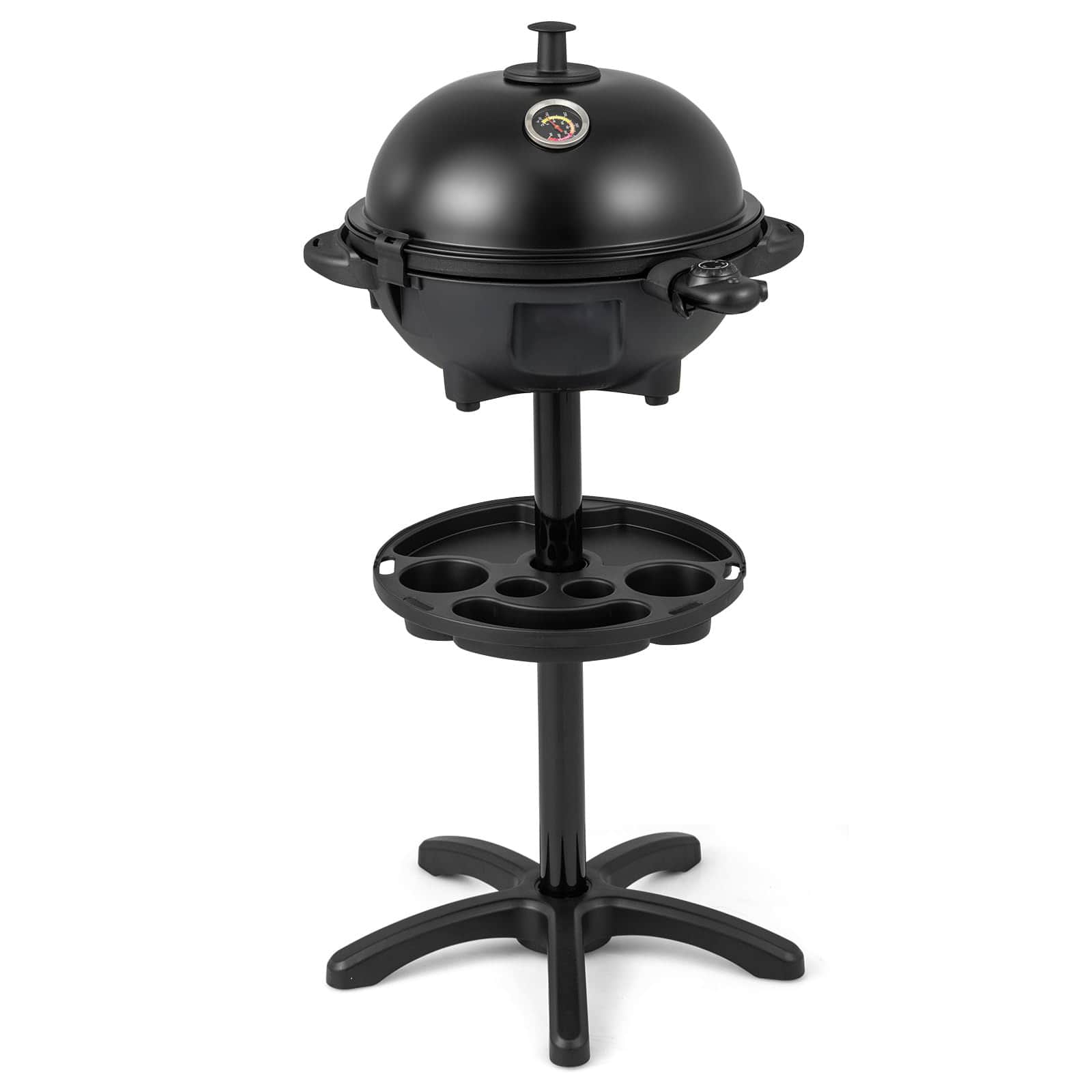Ecooso - 1200W Electric BBQ Grill, 2-Zone Nonstick Grill Plate, Indoor/Outdoor Smokeless Tabletop Grill