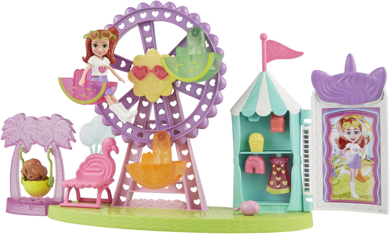 Alt View 4. Mattel - Mattel - Polly Pocket Tropical Treats Carnival Playset   - Collectibles - Multicolor.