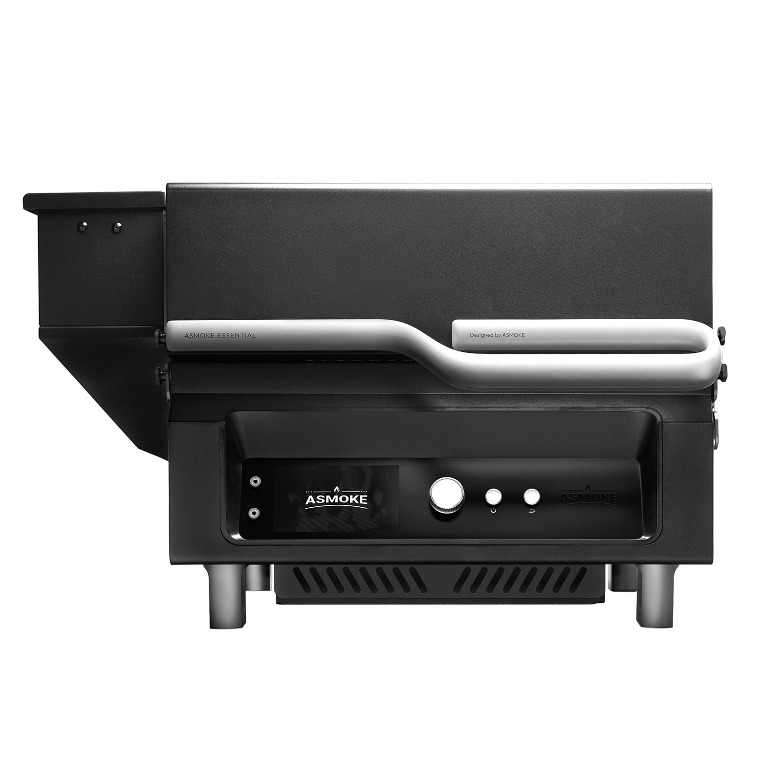 Asmoke - Essential Portable Wood Pellet Grill and Smart Smoker with Built-in Screen - Grey