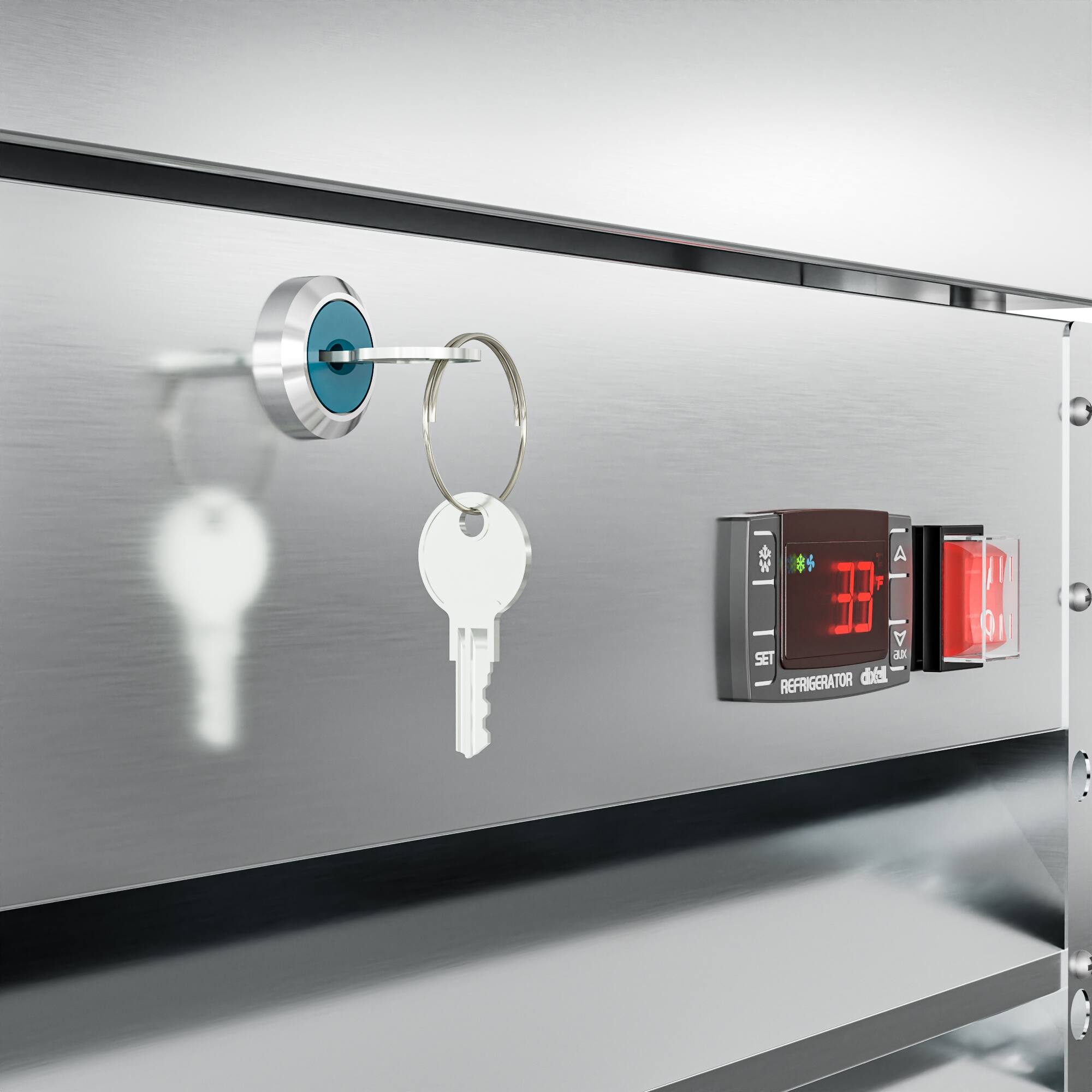 A 33°C SET REFRIGERATOR TEMPERATOR