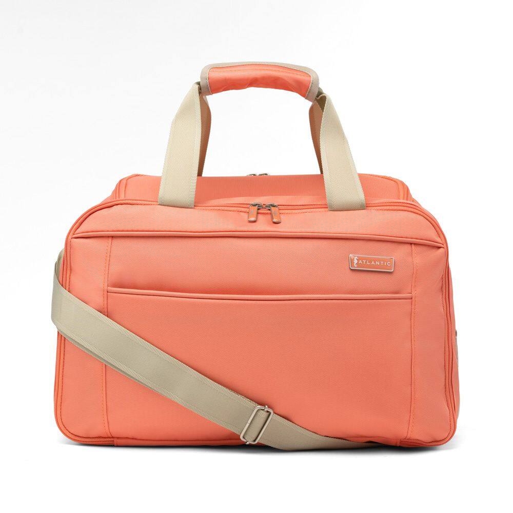 Angle. Atlantic - Atlantic Family 2-in-1 Travel Tote & Cooler - Coral Orange.