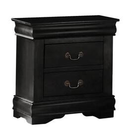 Manhattan Lane - Wooden Nightstand with Two Drawers - Black