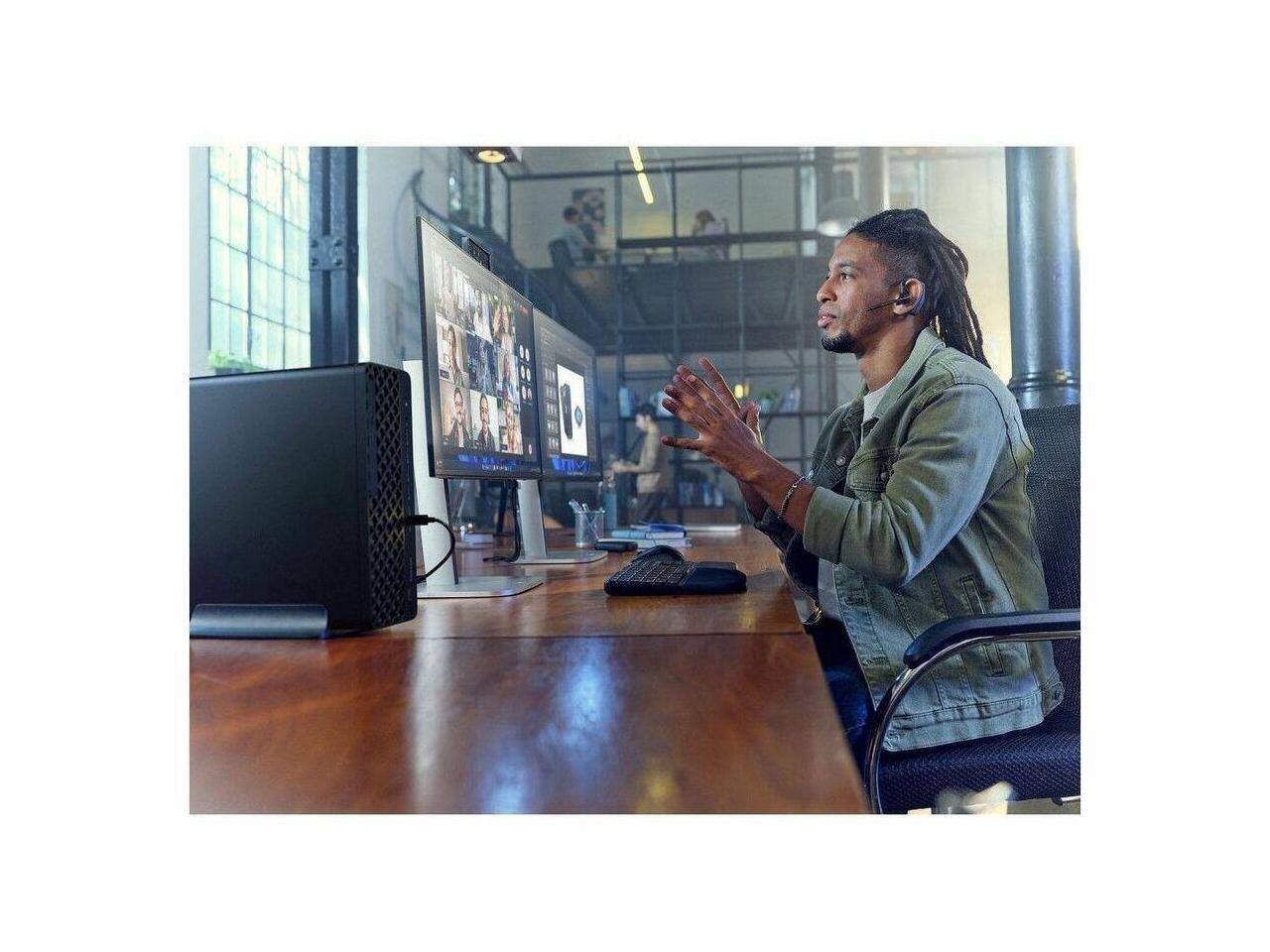 Alt View 6. HP - HP EliteDesk 8 G1i - Intel Core Ultra 9 285 - 64 GB - 1 TB SSD - Windows 11 Pro - Iris Xe - 802.11be - 280W BH9E9UT#ABA - Black.