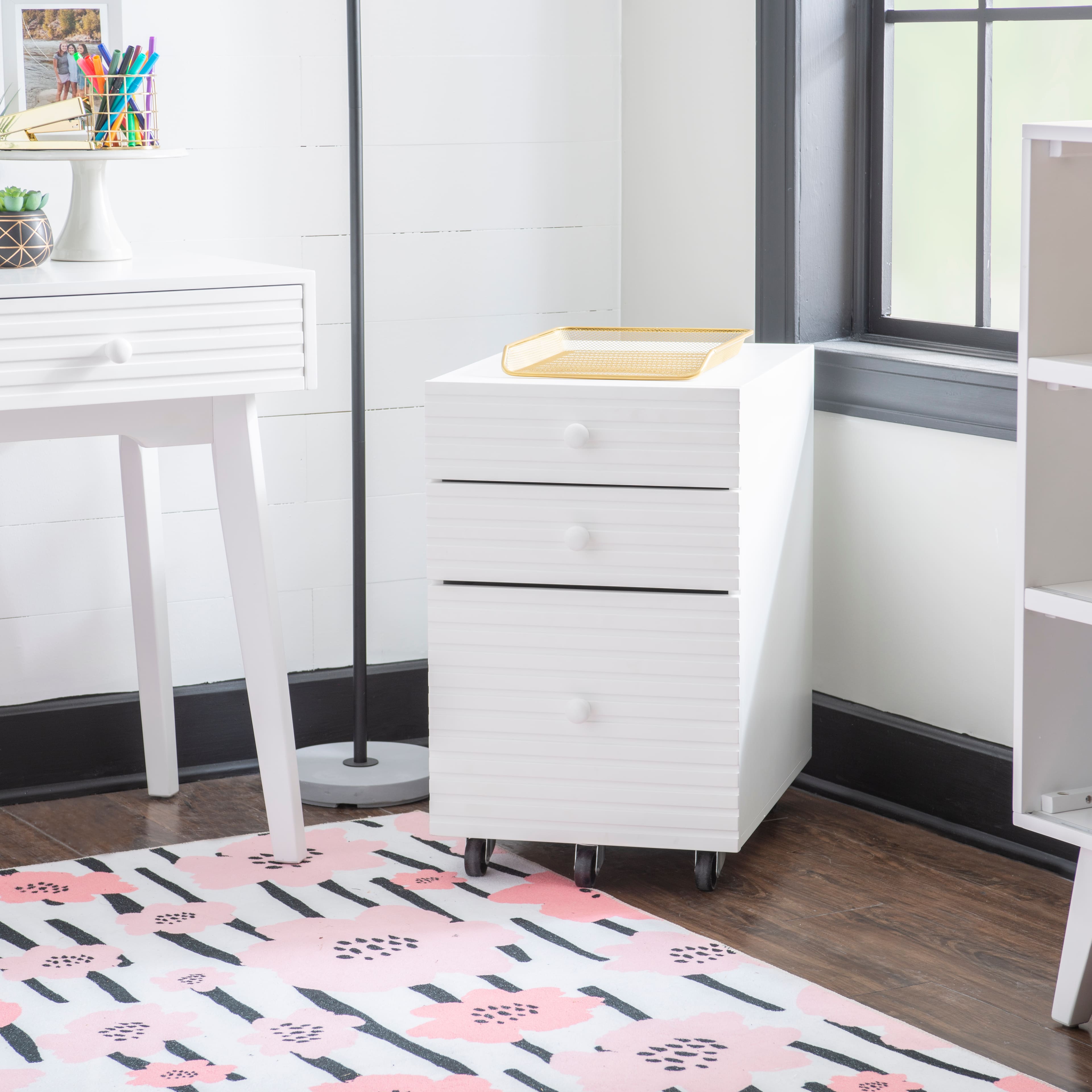 Alt View 20. Linon Home Décor - Rosita Three-Drawer File Cabinet - White.