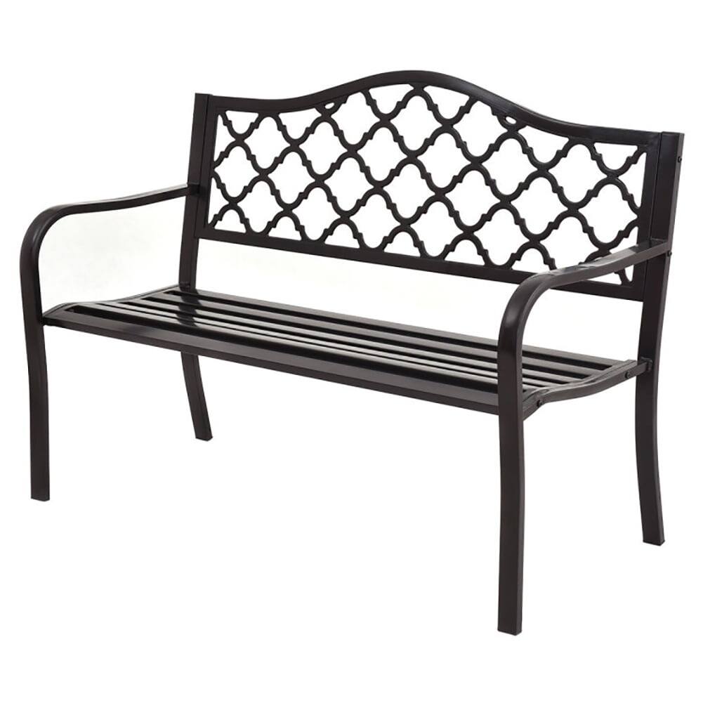 Alt View 2. Kadyn - 50 Inch Patio Garden Bench Loveseats, Garden Furniture, Easy Assembly, Suitable for Patio and Garden - Black.