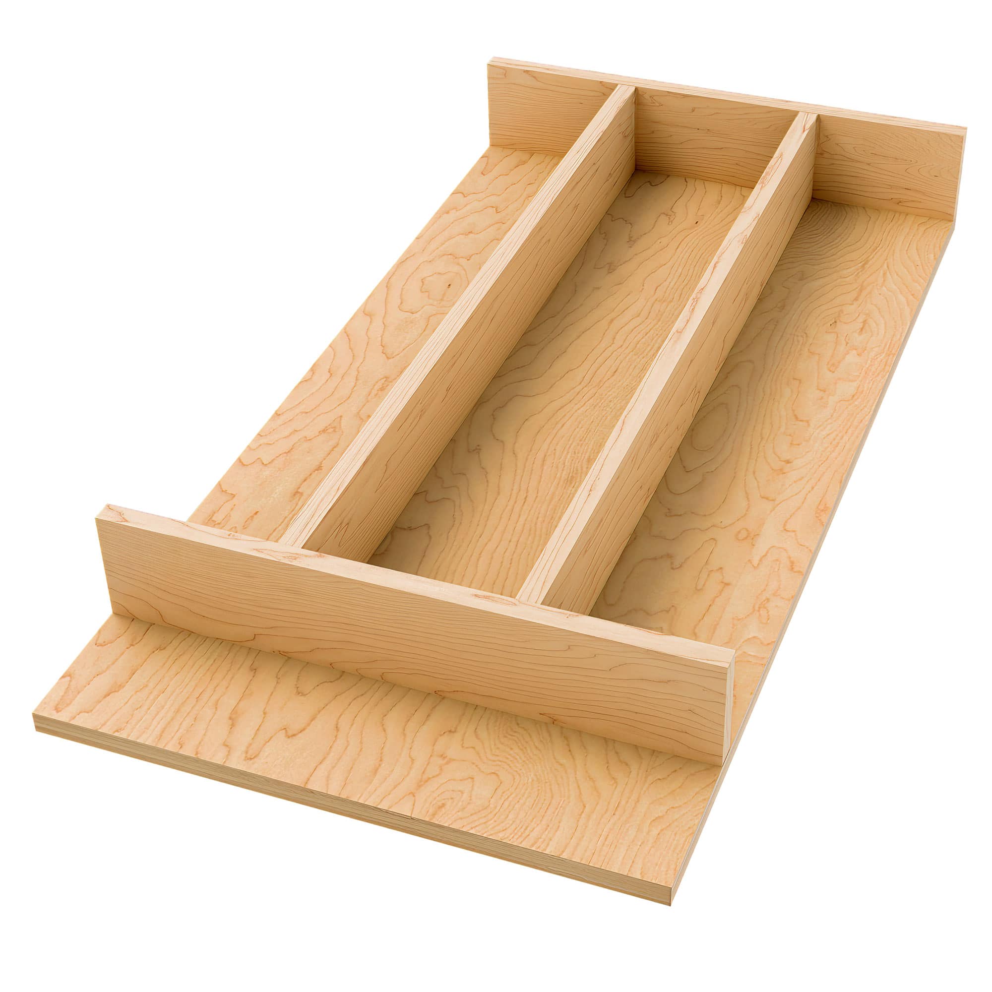 Rev-A-Shelf - Natural Maple Right Size Utensil Drawer Insert, 10-1/4" x 19-1/2" - Light Brown