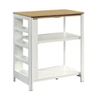 Sauder - Kitchen Island Baltic Oak Cart - White - Angle_Zoom