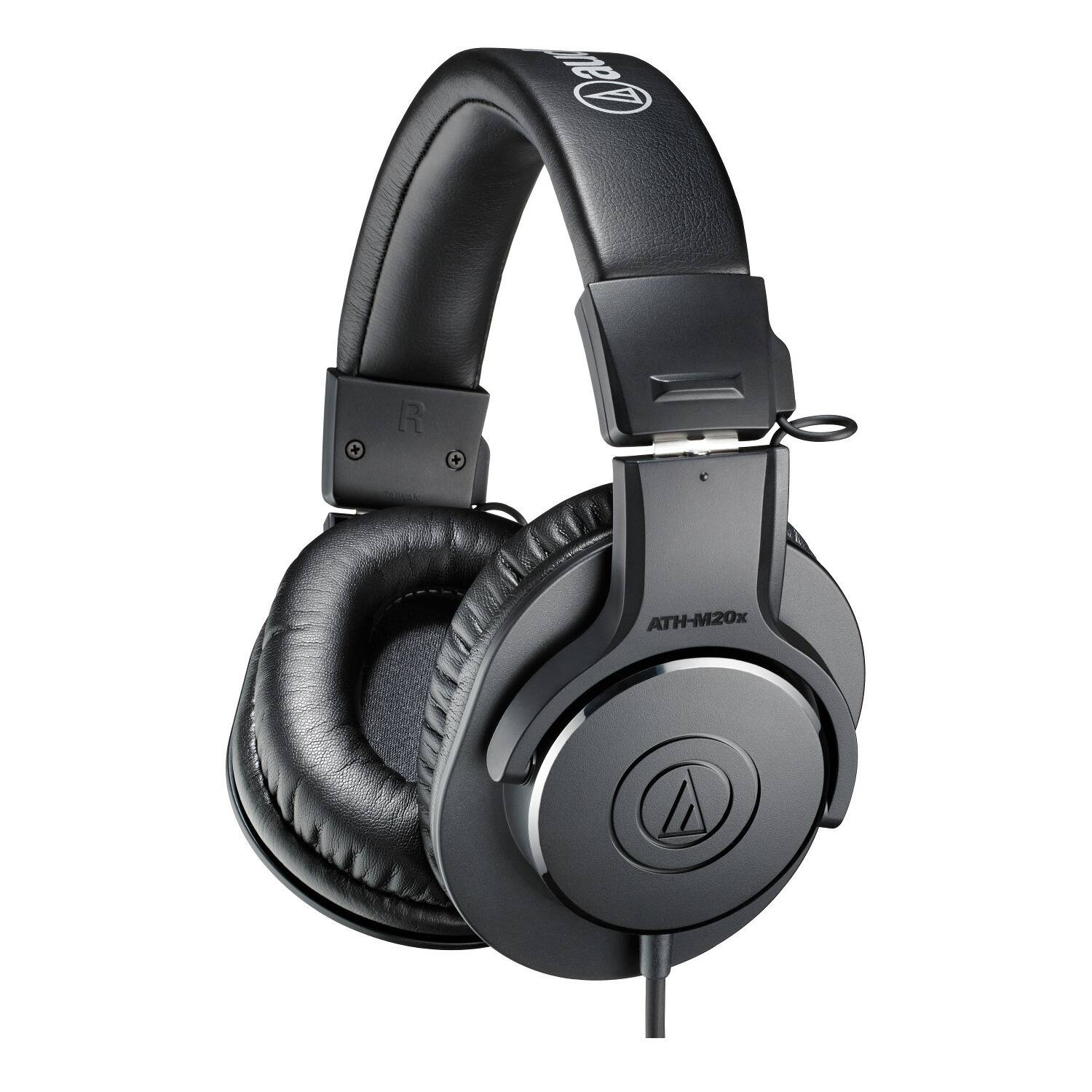 Back. Audio-Technica - Audio-Technica ATH-M20X Monitor Headphones with Knox Gear Headphone Case.