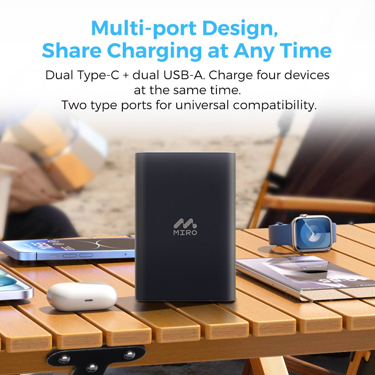 Miro B8 Power Bank 27600mAh Massive Capacity 140W Super Fast Charging ...