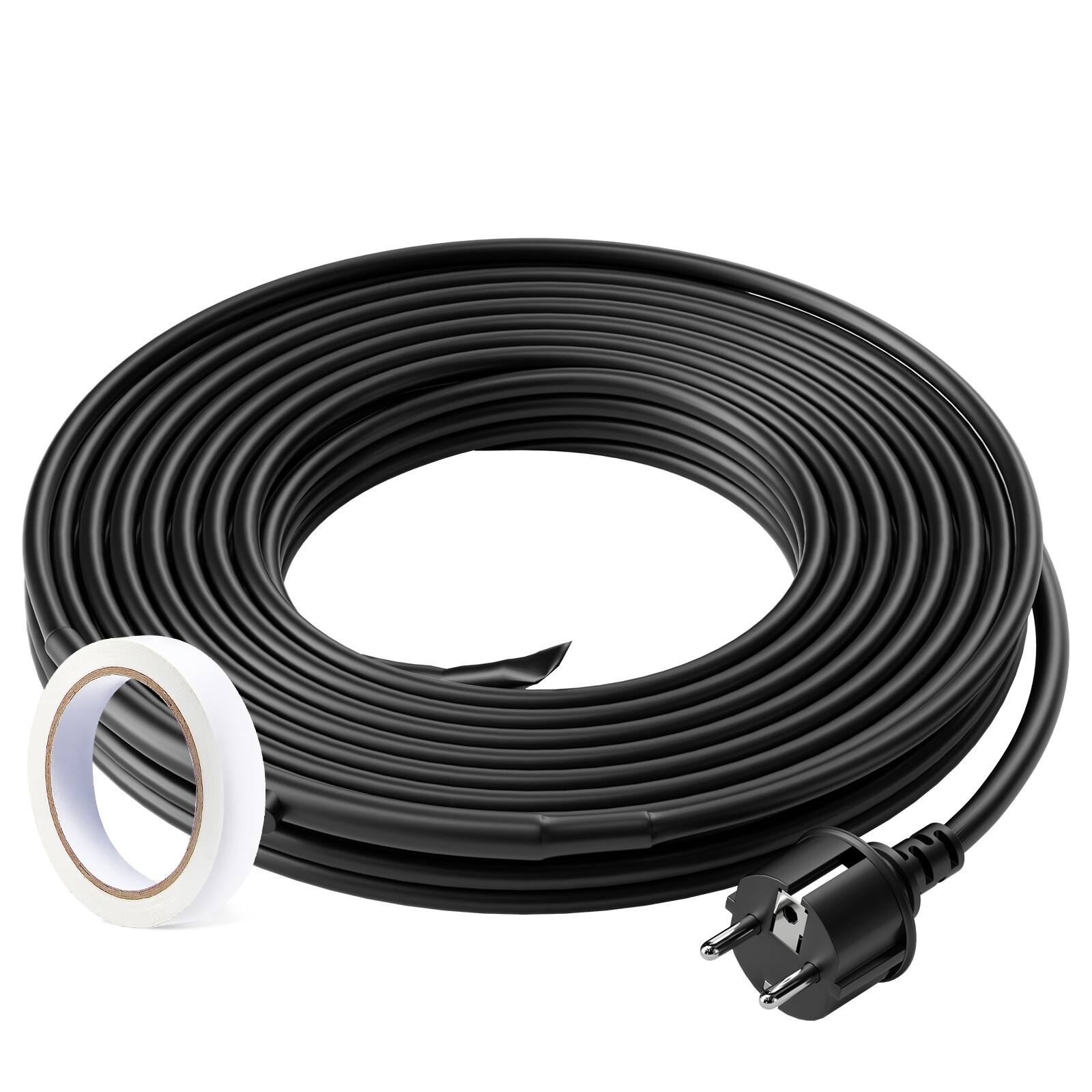 Alt View 5. VEVOR - Self-Regulating Pipe Heating Cable, 6-feet 5W/ft Heat Tape for Pipes Freeze Protection, Protects PVC Hose - Black;Orange.
