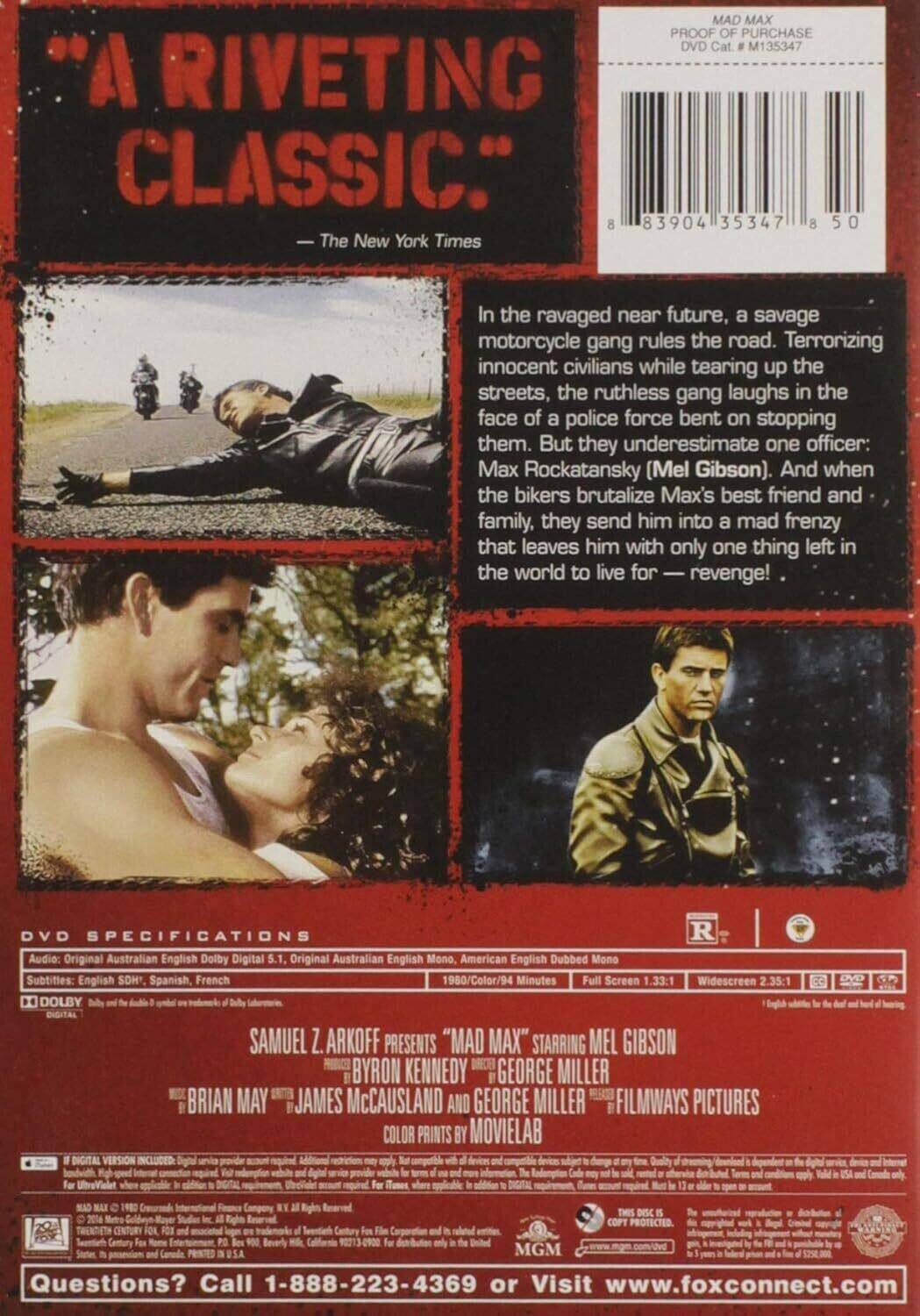 Alt View 1. Mad Max   - DVD.