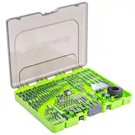 Greenworks - 90 Piece Black Oxide Drilling and Driving Bit Set with Modular Case