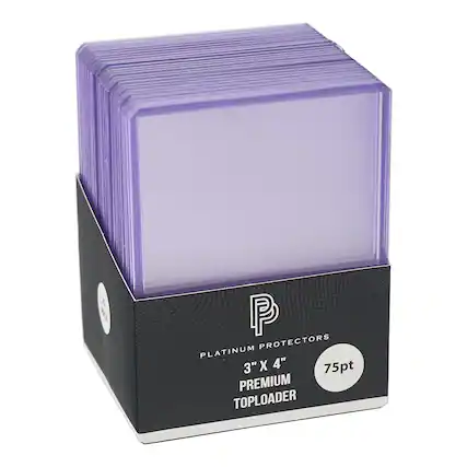 PLATINUM PROTECTORS
3" X 4"
75pt PREMIUM TOPLOADER