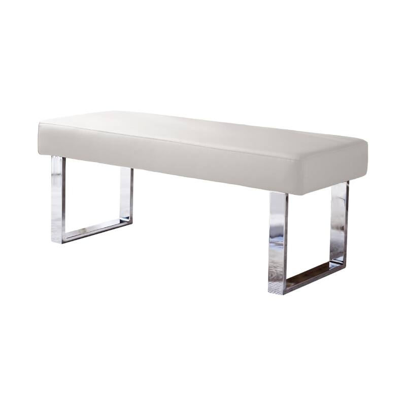 Lumina Wise - Small Indoor Corner Upholstered Bench - White