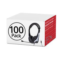 Avid - Education AE-36 Headset with Mic and 3.5mm Plug (White) - Pack 100