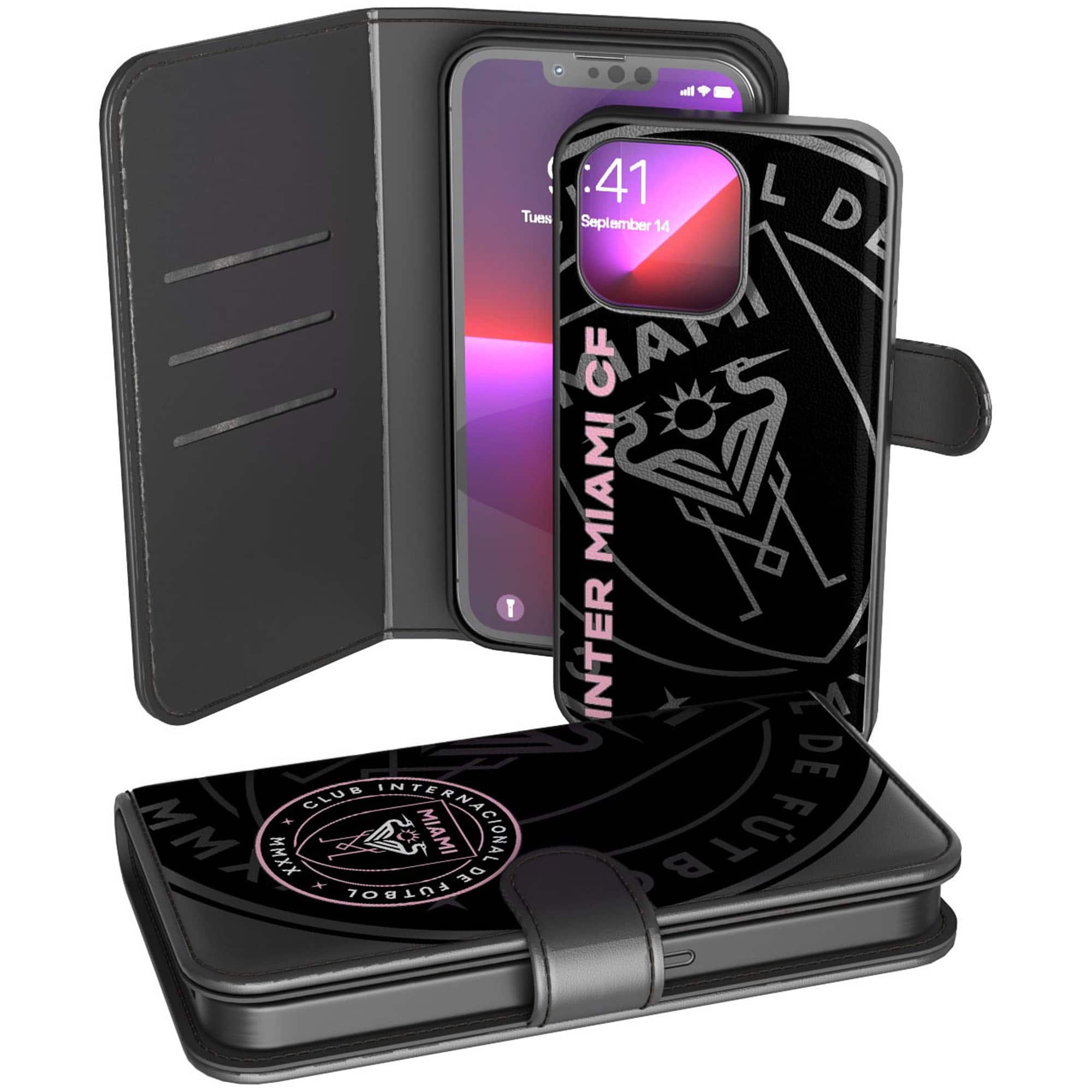 Keyscaper - MLS - Inter Miami CF iPhone Mono Tilt Wallet Case - 7/8/SE2/SE3 - Multicolor